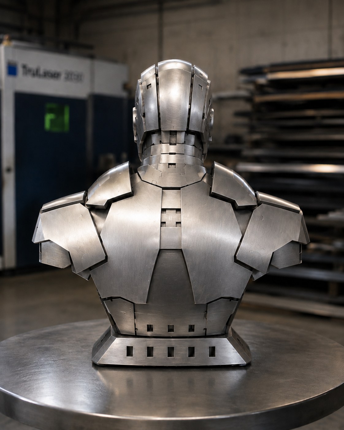 Детайл от метален проект Iron Man